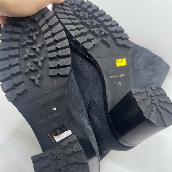 Roberto Festo Blue/ grey suede Heeled Boots made in Italy size 36 - Picture 10 of 16